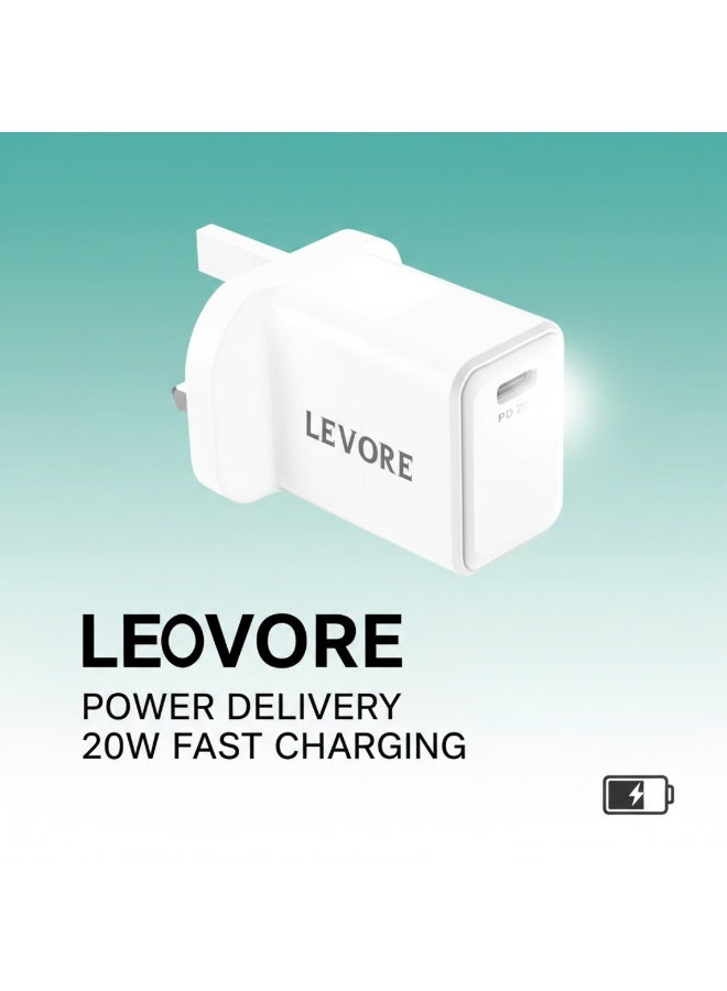 LEVORE WALL CHARGER PD 20 W WHITE - Image 4